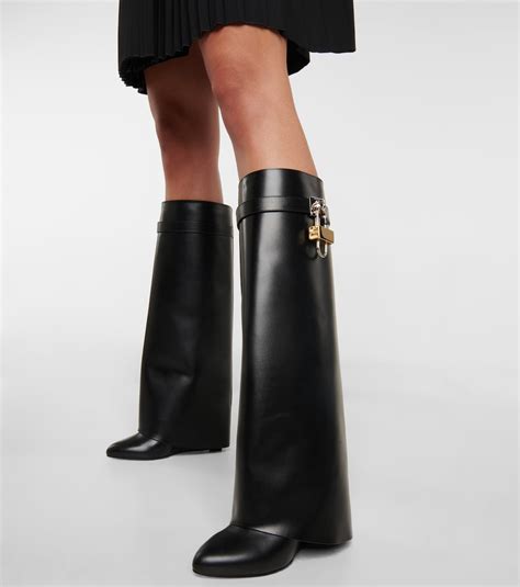 givenchy over the knee sock boots|Givenchy shark lock boots.